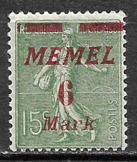 Timbre de Memel N°87 neuf*