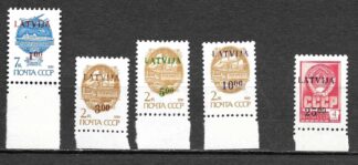 Timbre de Lettonie N°299,300,301,302,303 5val neuf**