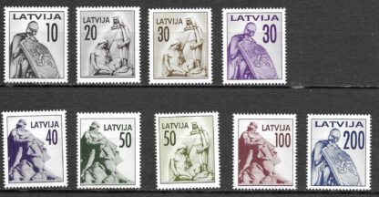 Timbre de Lettonie N°290,291,292,293,294,295,296,297,297 9val neuf**