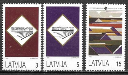 Timbre de Lettonie N°321,322,323 3val neuf**