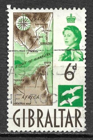 Timbre de Gibraltar N°151 oblitéré