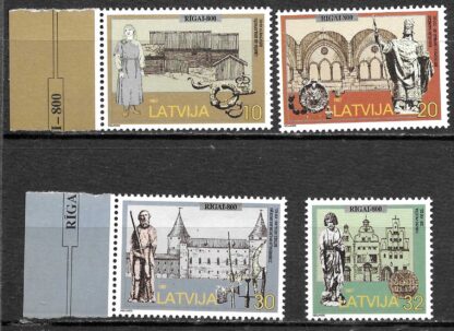 Timbre de Lettonie N°431,432,433,434 4val neuf**