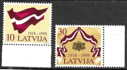 Timbre de Lettonie N°454,455 neuf**